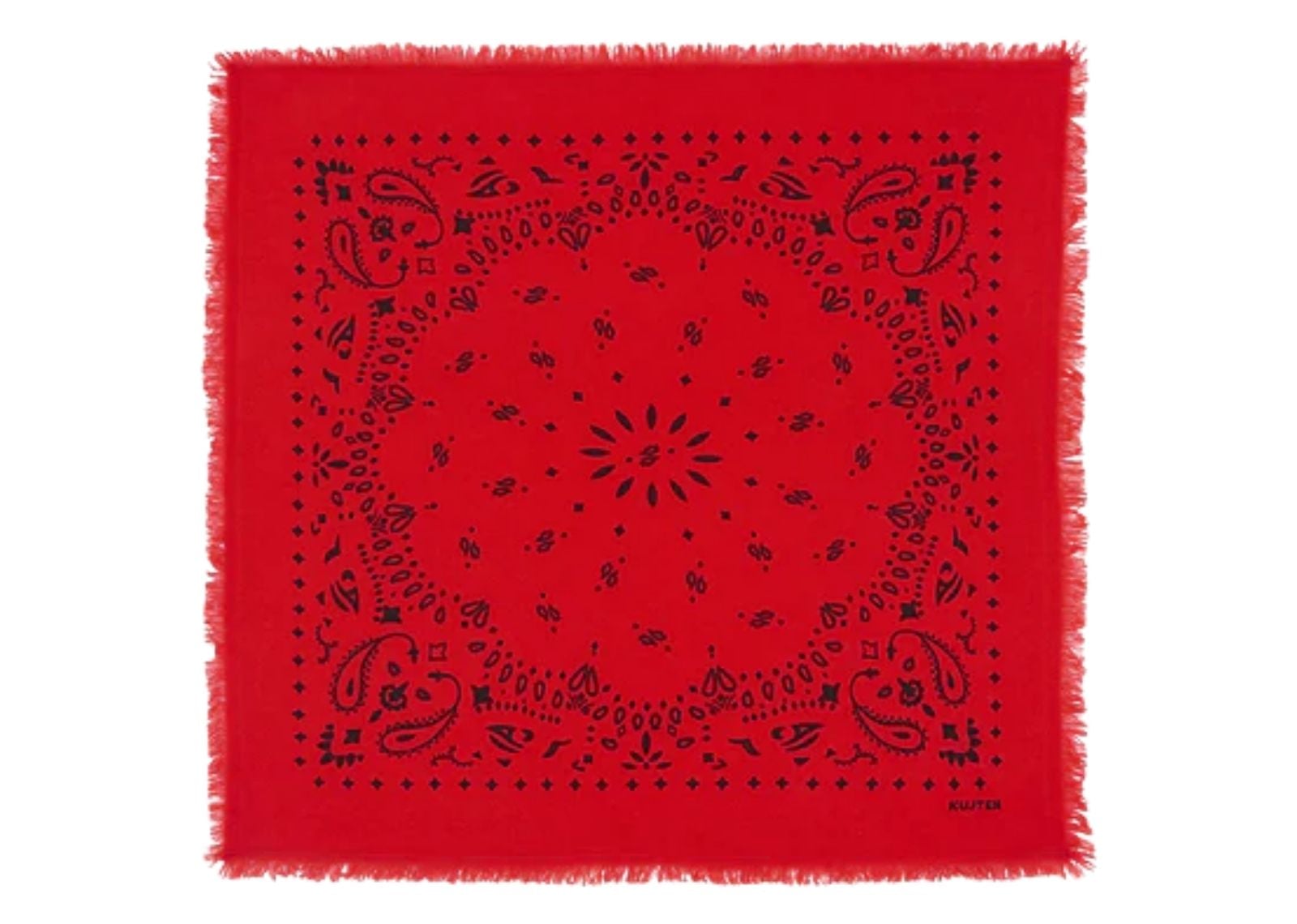 Small Cashmere Bandana Hachi Coral Red