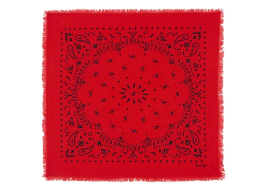 Small Cashmere Bandana Hachi Coral Red