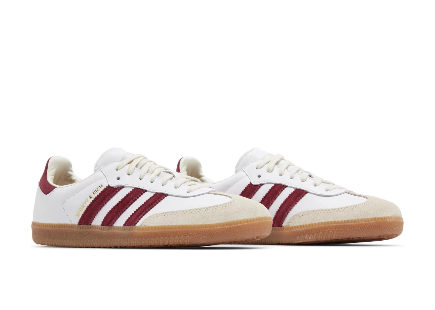 adidas Samba Sporty Rich White Collegiate Burgundy