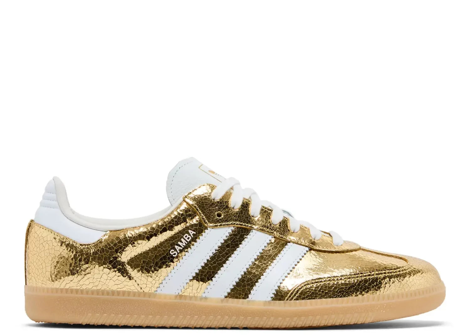 adidas Samba OG Gold Metallic Cracked Leather (W)