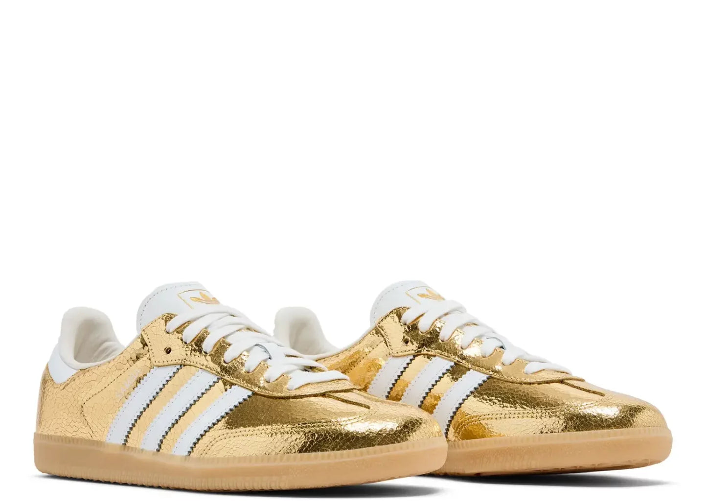 adidas Samba OG Gold Metallic Cracked Leather (W)