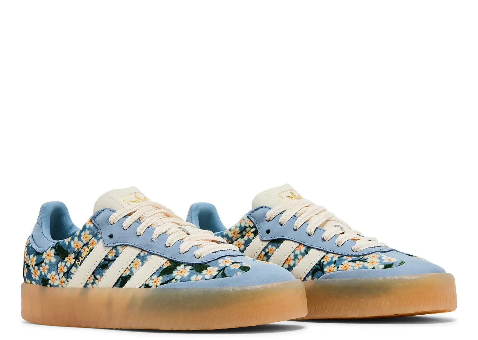 adidas Sambae Liberty London Floral Embroidery Blue Cream White (W)