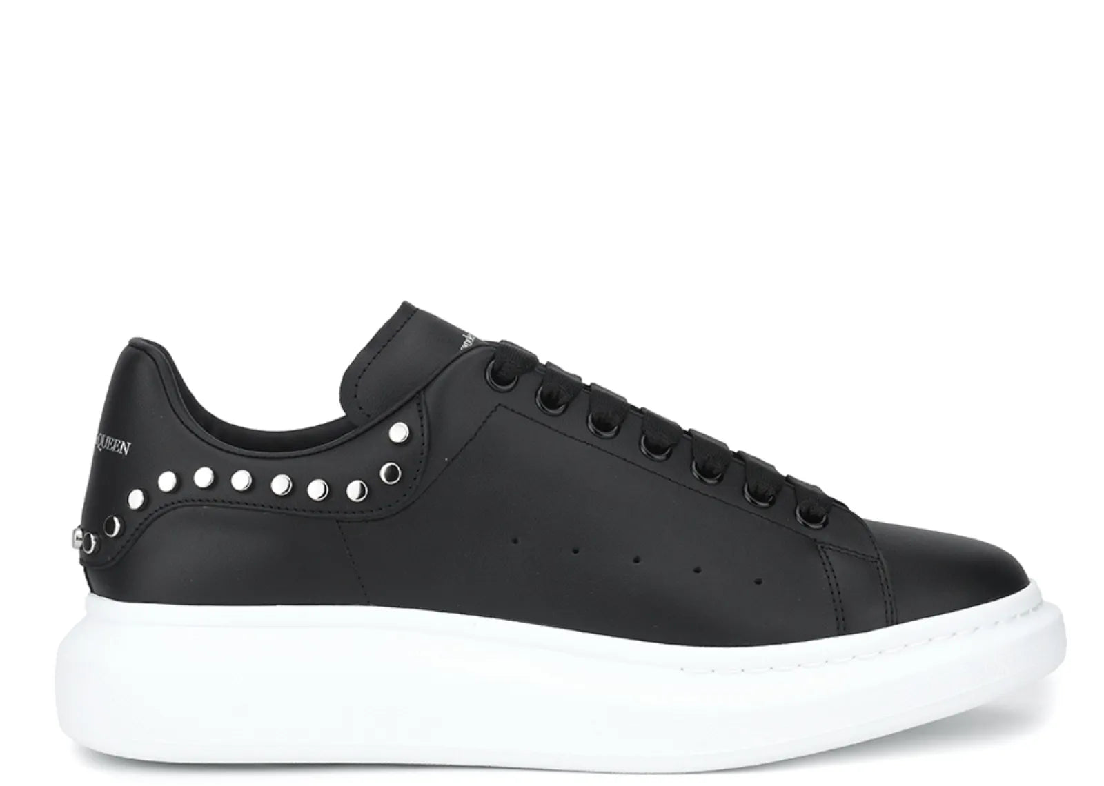 Oversized Black Silver Stud