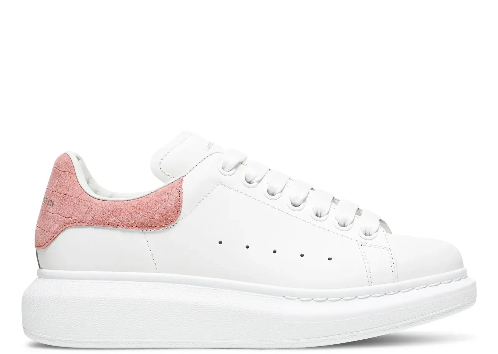 Oversized Pink Embossed Suede Croco (W)