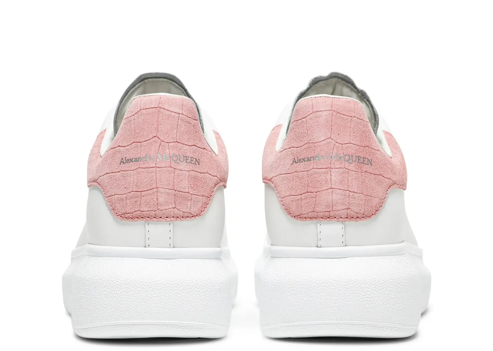 Oversized Pink Embossed Suede Croco (W)
