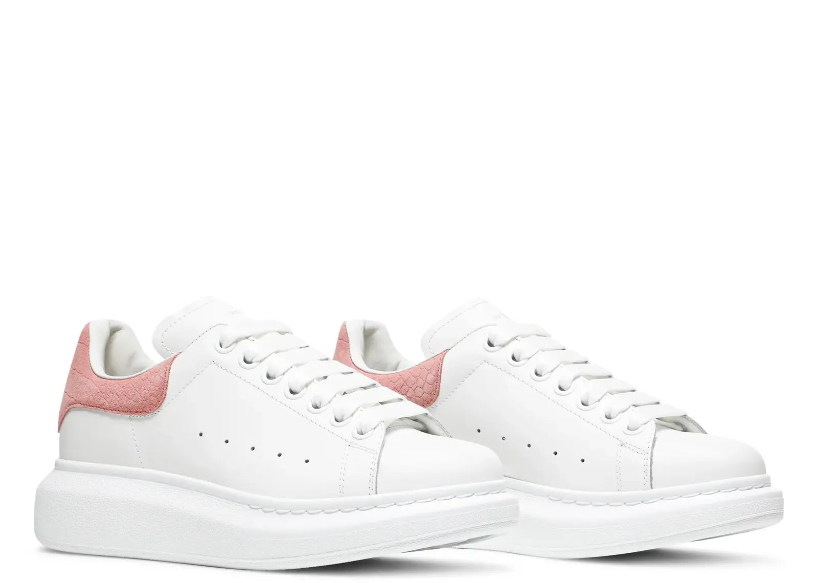 Oversized Pink Embossed Suede Croco (W)