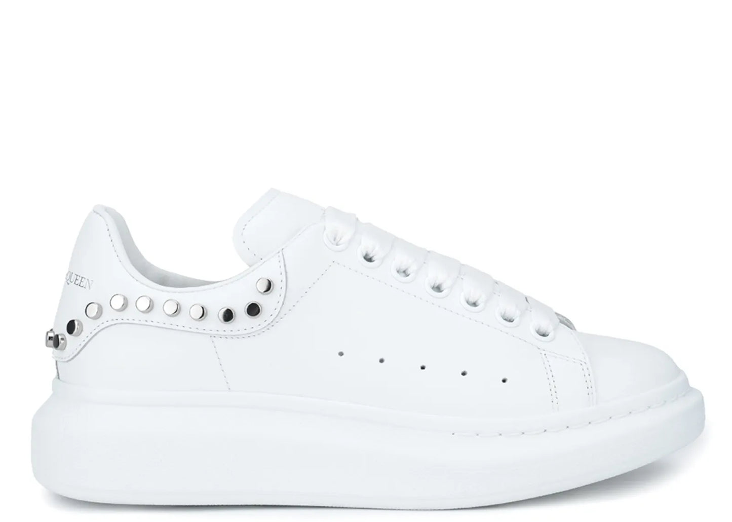 Oversized White Silver Stud