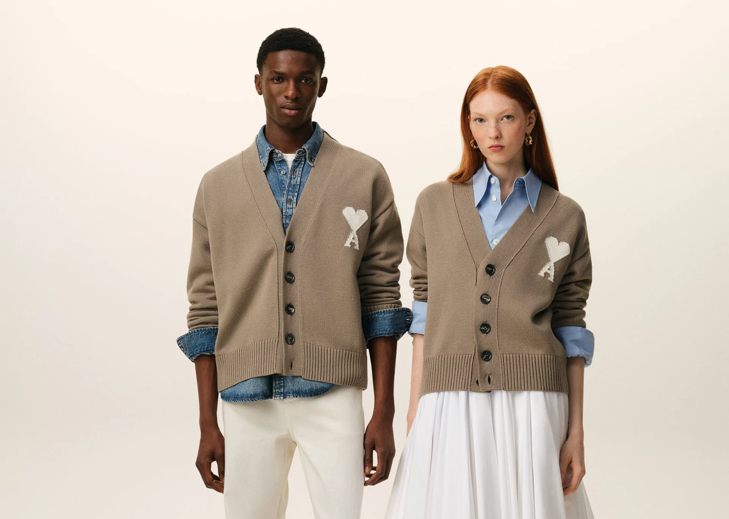 Ami De Coeur Cardigan Beige