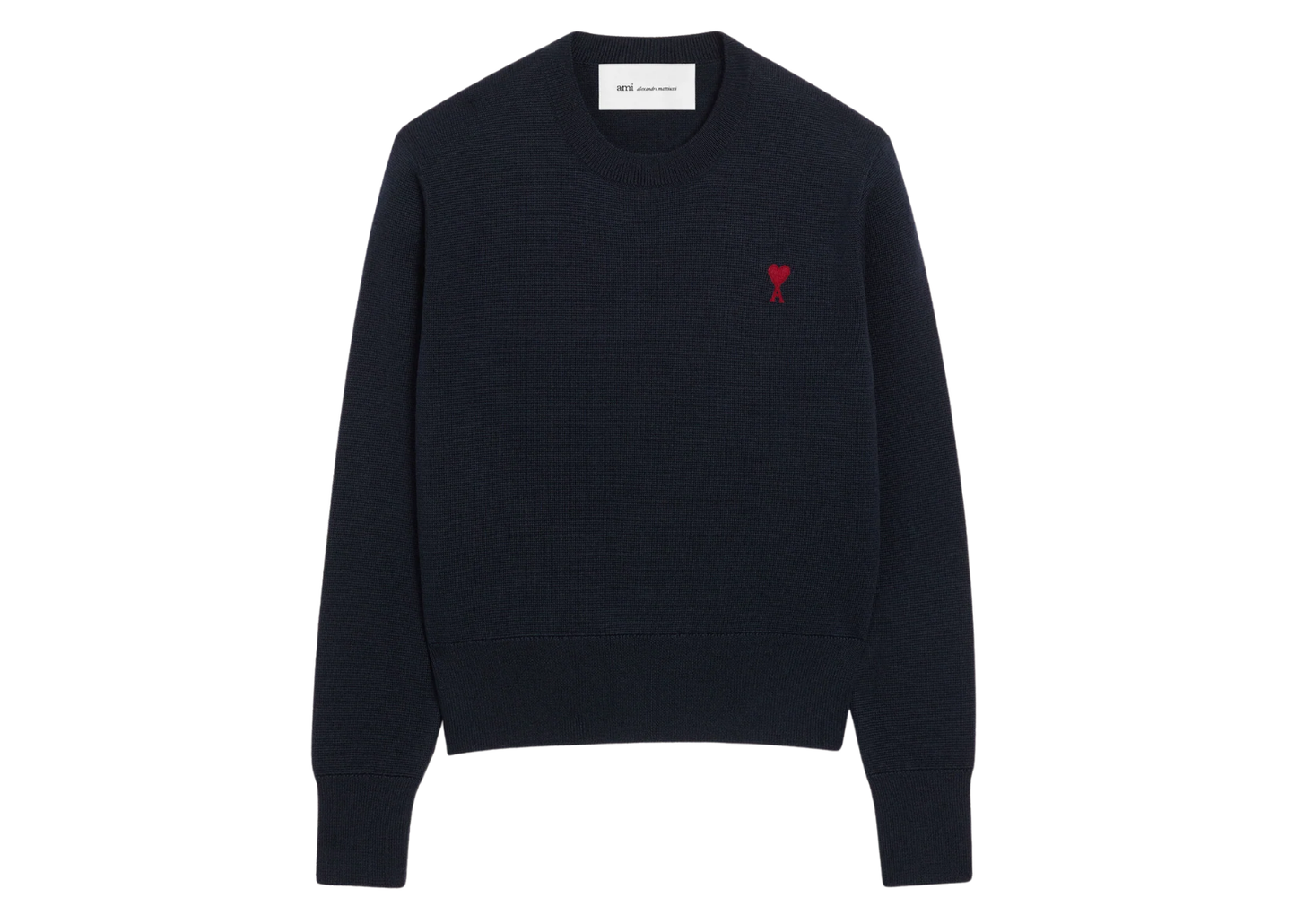 Ami De Coeur Contrasted Crewneck Wool Sweater Blue