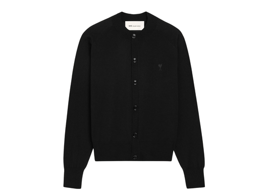 Ami De Coeur Crewneck Cardigan Black