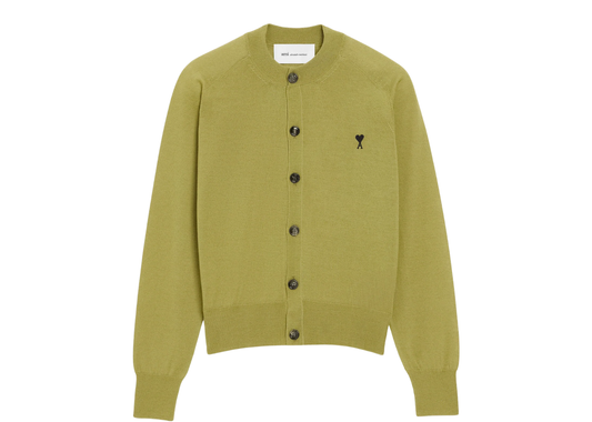 Ami De Coeur Crewneck Cardigan Green