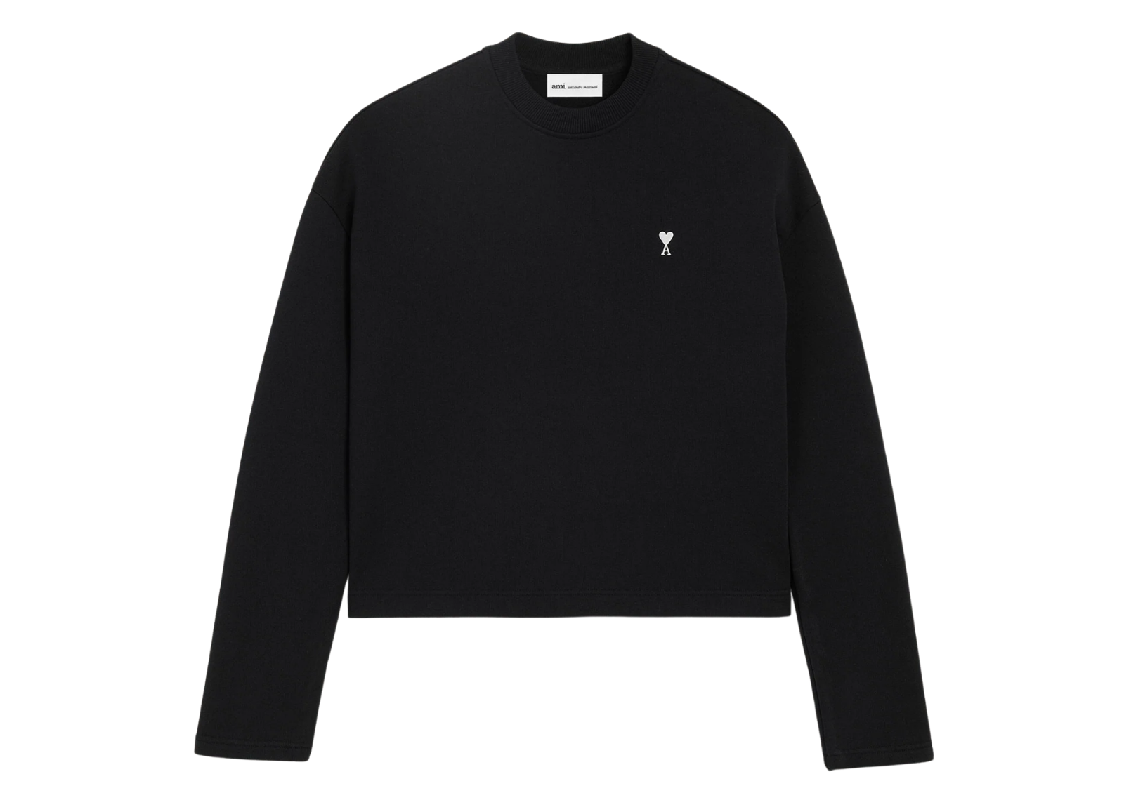 Ami De Coeur Cropped Sweatshirt Black