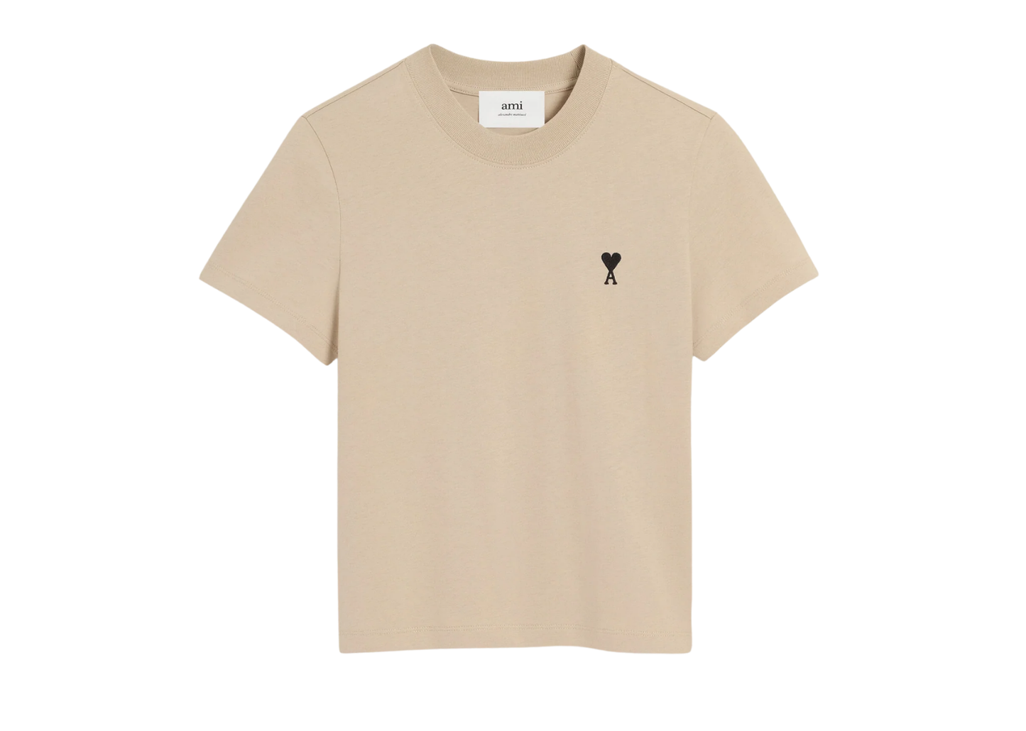 Ami De Coeur Cropped T-Shirt Beige
