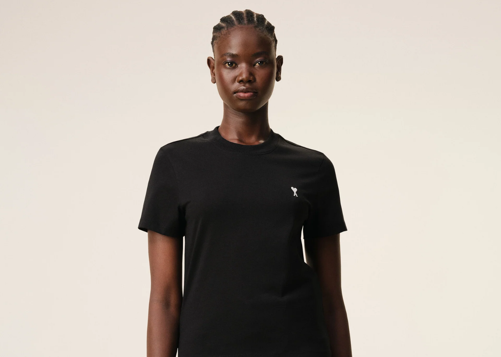 Ami De Coeur Cropped T-Shirt Black