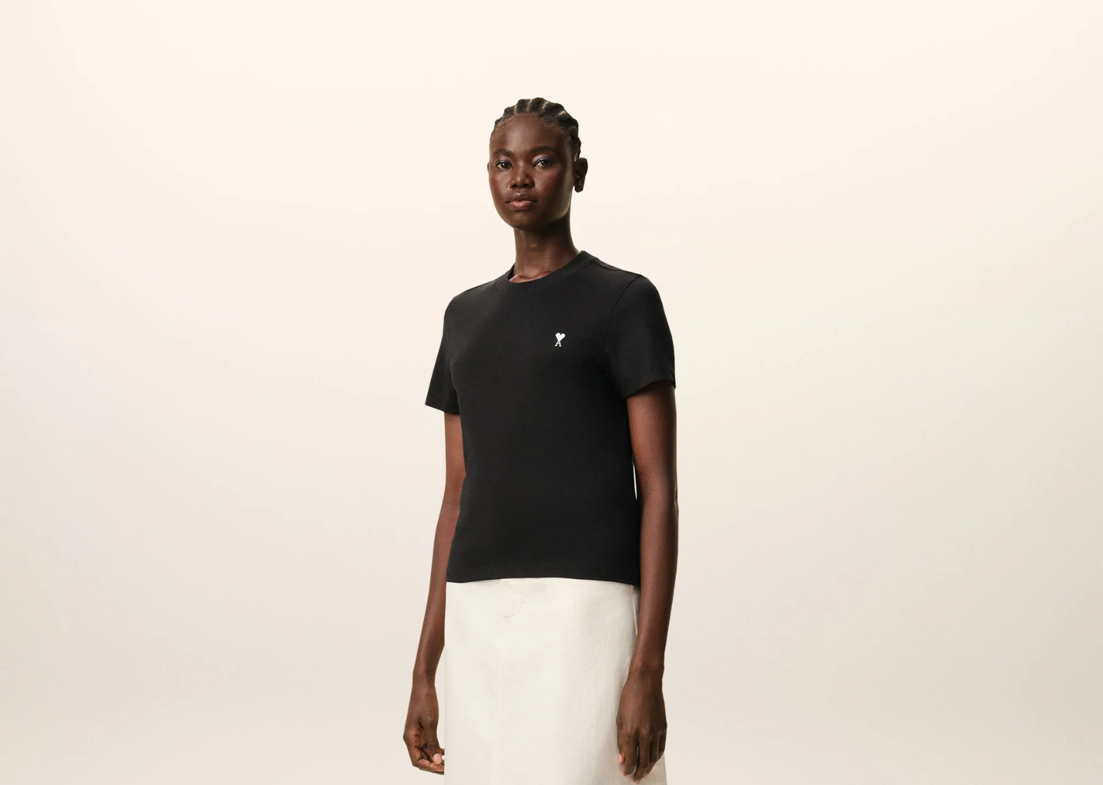 Ami De Coeur Cropped T-Shirt Black