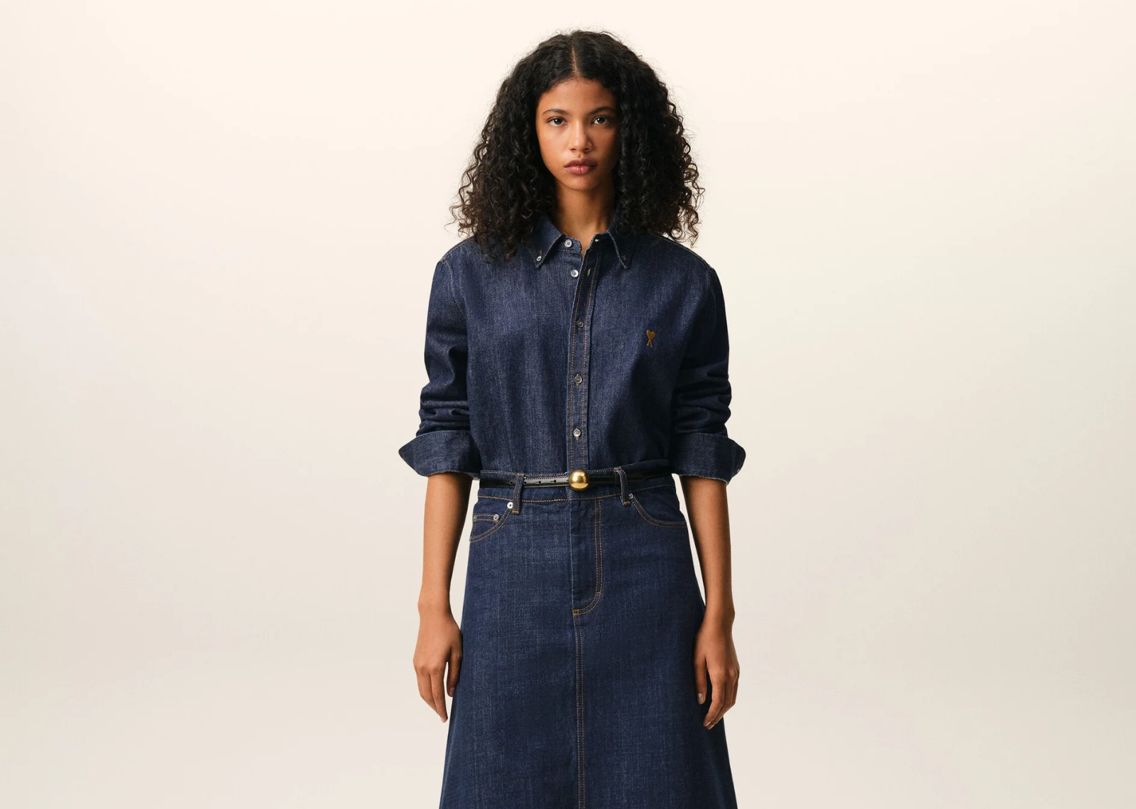 Ami De Coeur Denim Shirt Blue