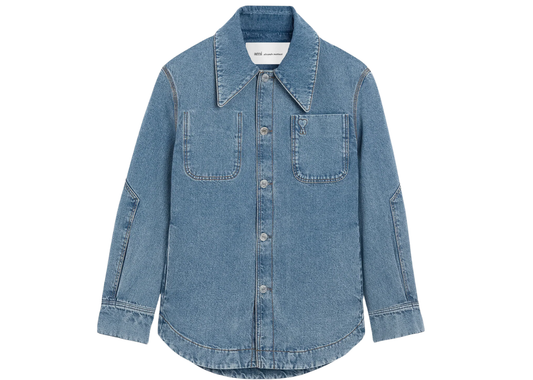 Ami De Coeur Denim Worker Overshirt Blue