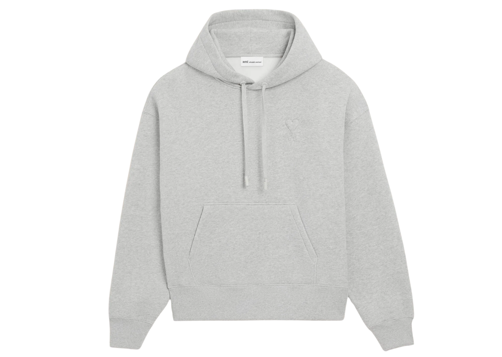 Ami De Coeur Embossed Hoodie Grey