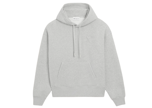 Ami De Coeur Embossed Hoodie Grey