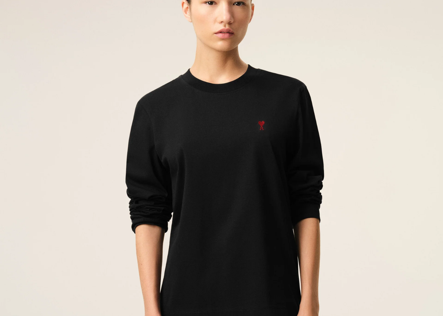 Ami De Coeur Long Sleeve T-Shirt Black Red