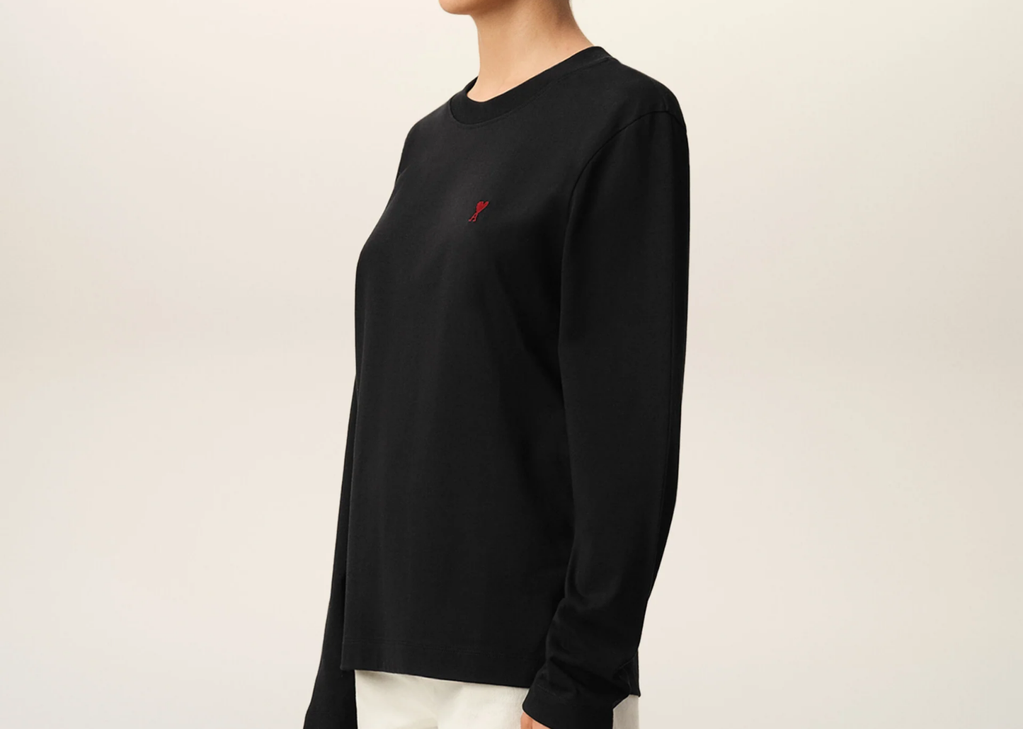 Ami De Coeur Long Sleeve T-Shirt Black Red