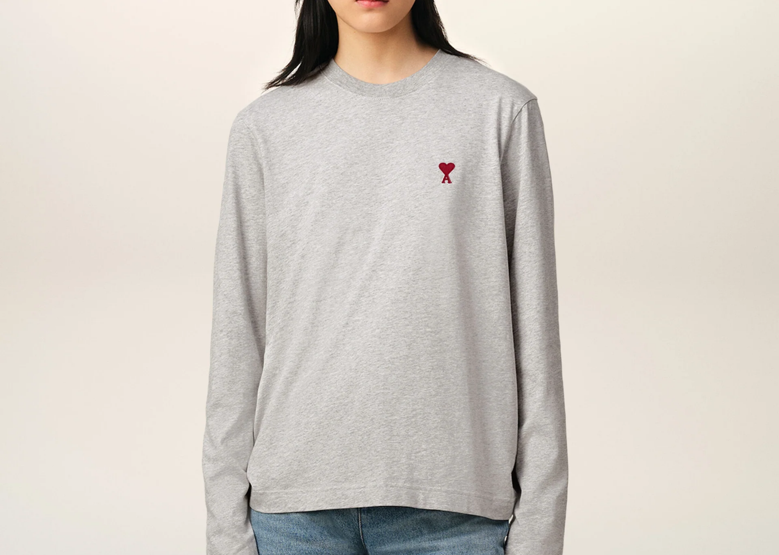 Ami De Coeur Long Sleeve T-Shirt Grey