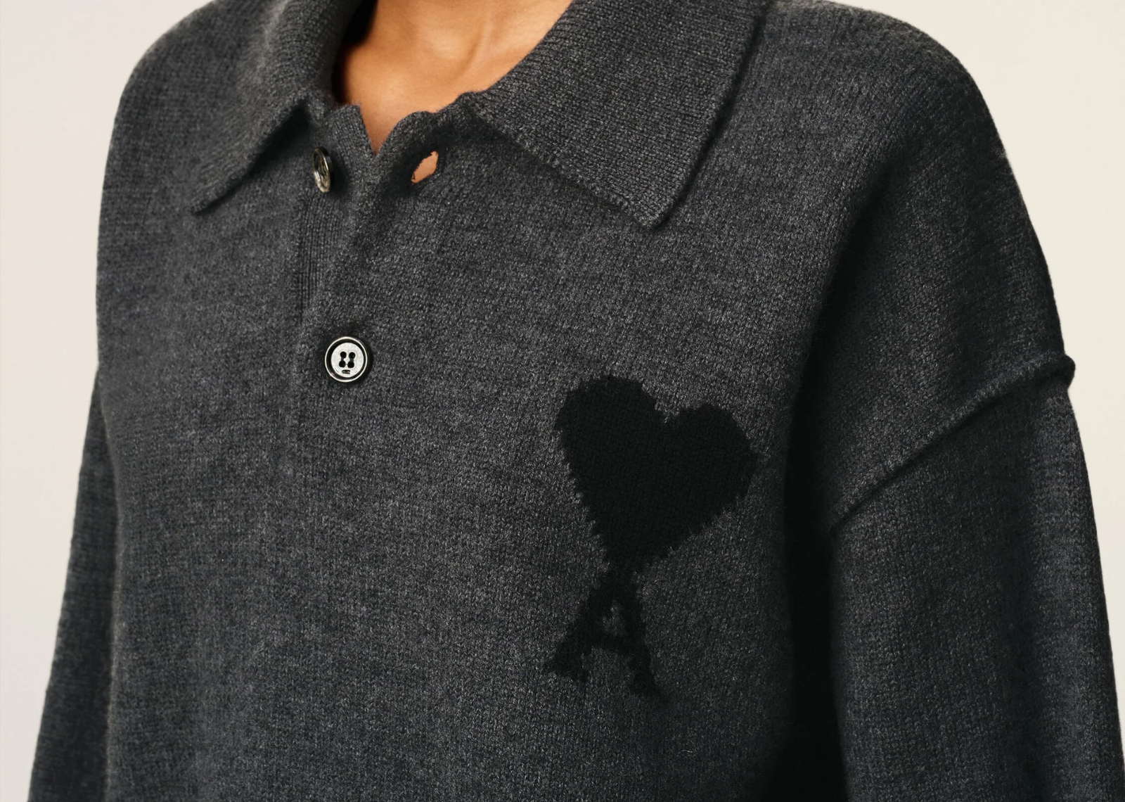 Ami De Coeur Polo Grey Red