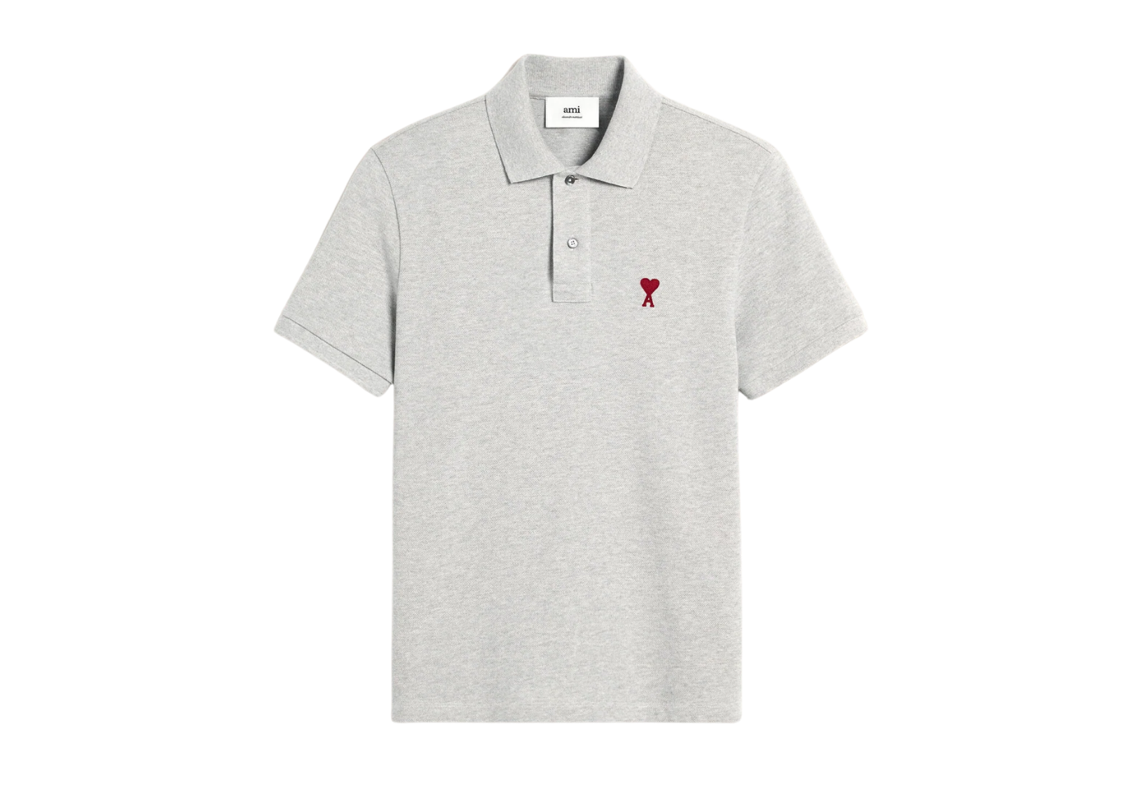 Ami De Coeur Polo Shirt Grey Red