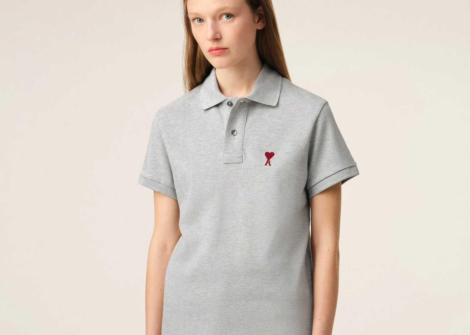Ami De Coeur Polo Shirt Grey Red