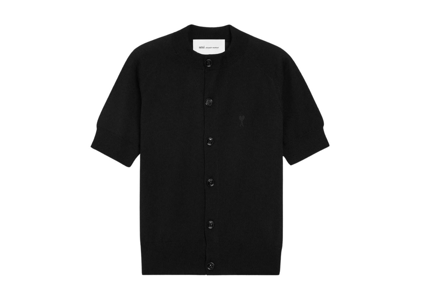 Ami De Coeur Short Sleeve Cardigan Black