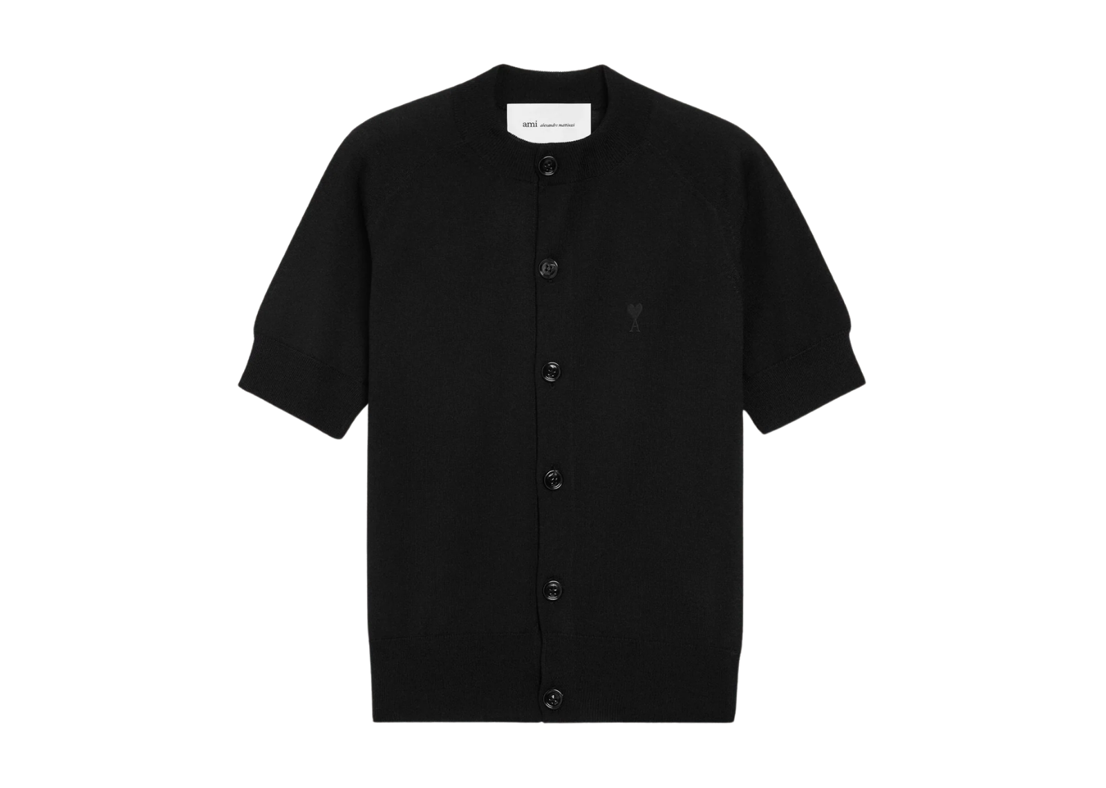 Ami De Coeur Short Sleeve Cardigan Black