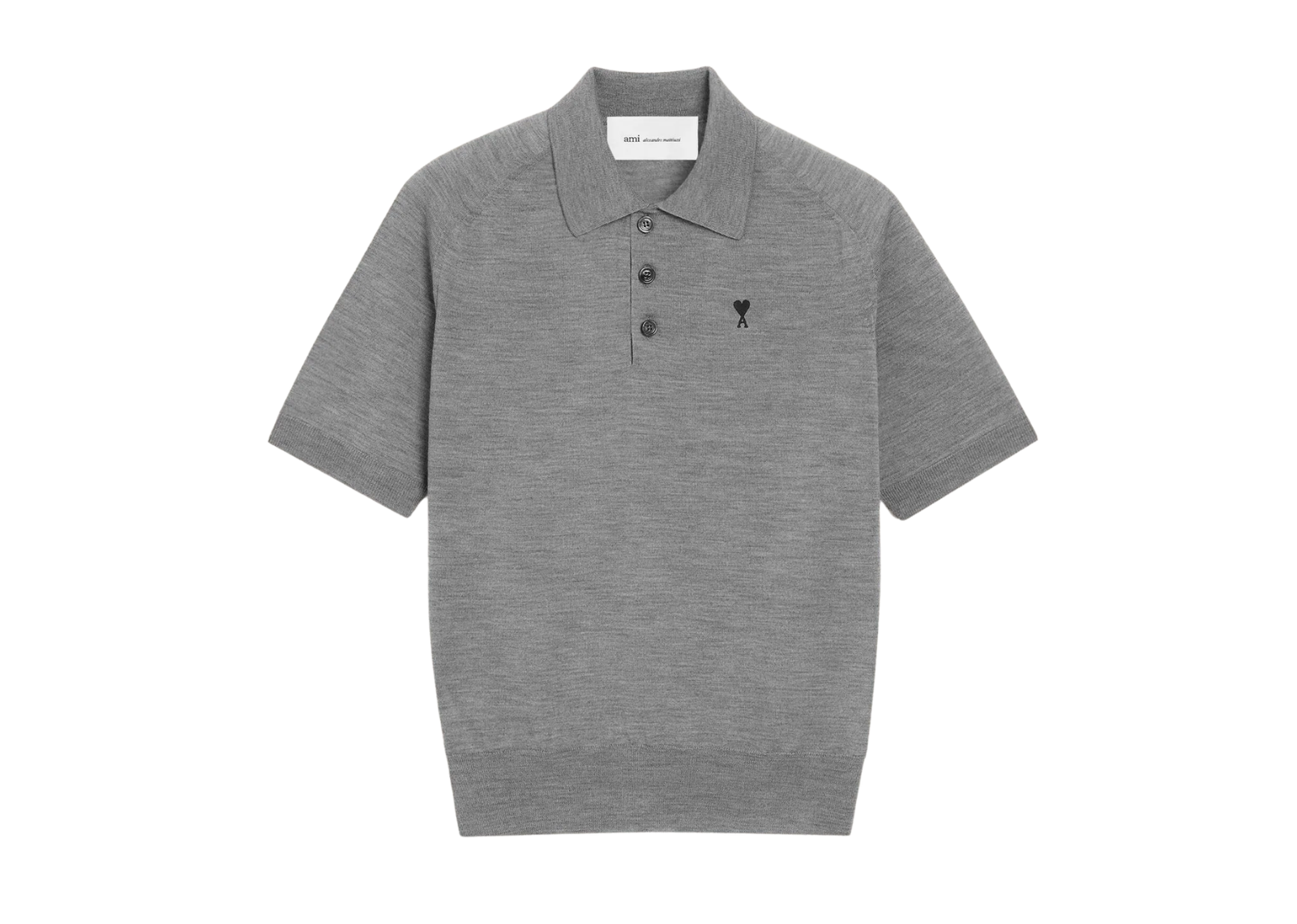 Ami De Coeur Short Sleeve Polo Grey