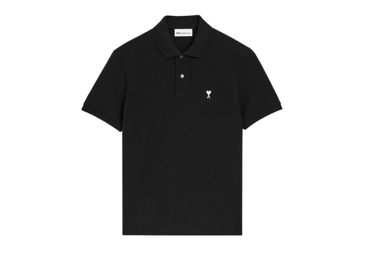 Ami De Coeur Short Sleeve Polo Shirt Black
