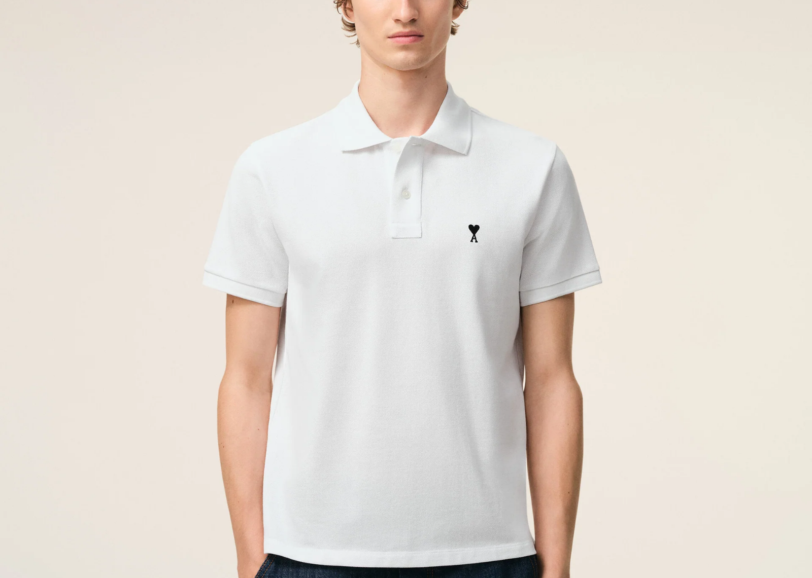 Ami De Coeur Short Sleeve Polo White
