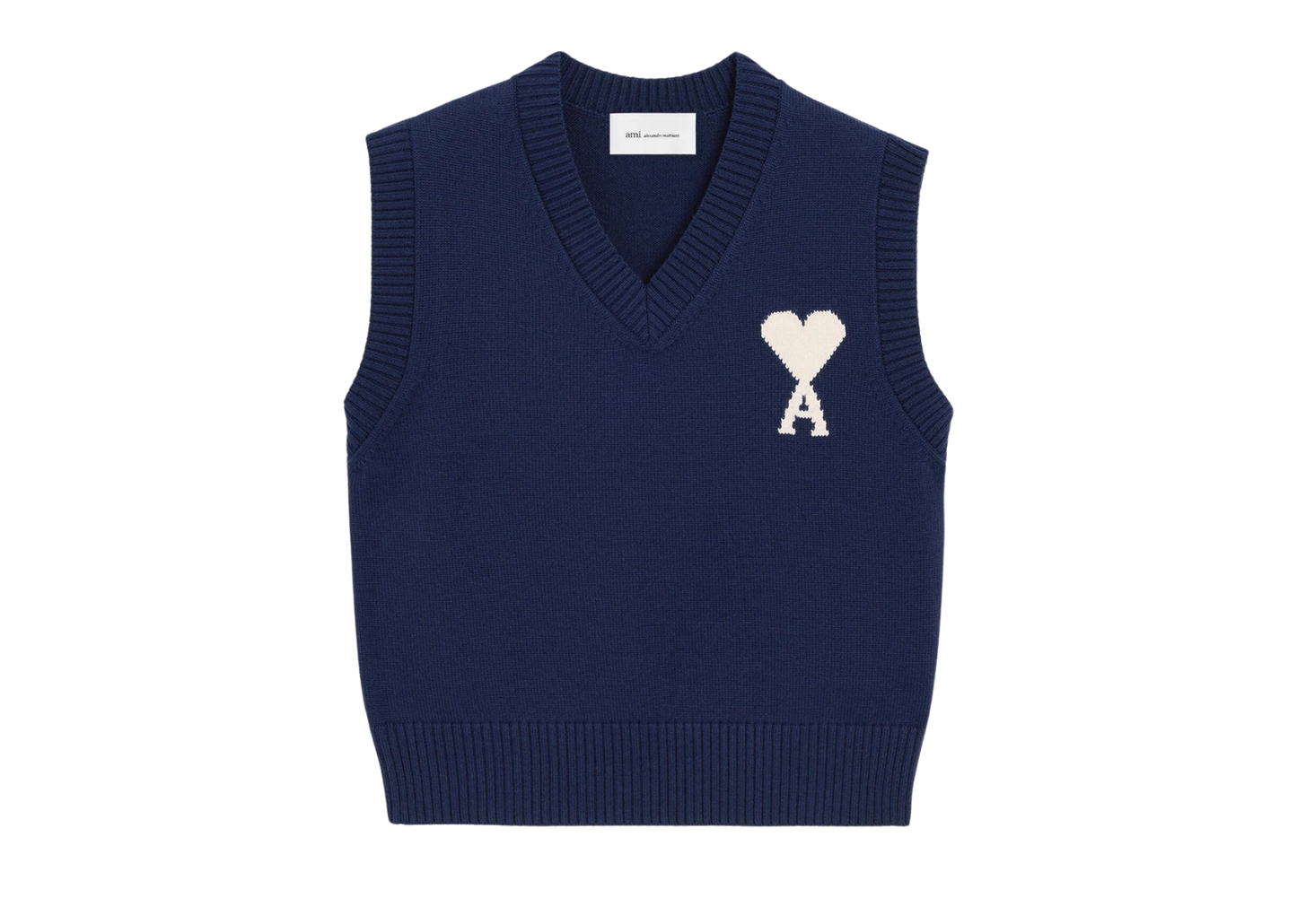 Ami De Coeur Sleeveless Crewneck Sweater Blue