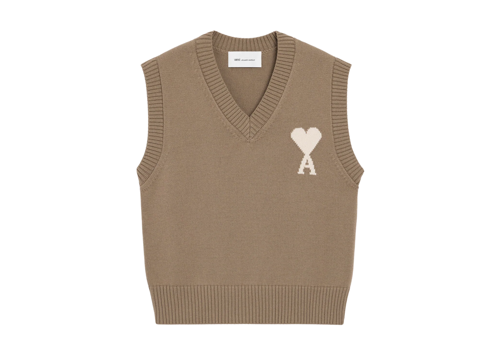 Ami De Coeur Sleeveless Sweater Beige