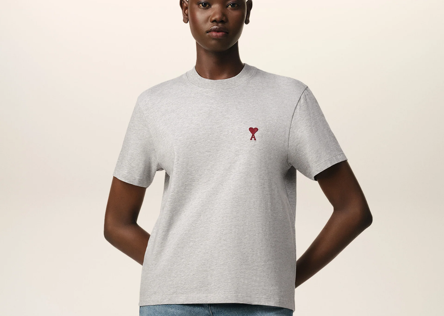 Ami De Coeur T-Shirt Grey Red