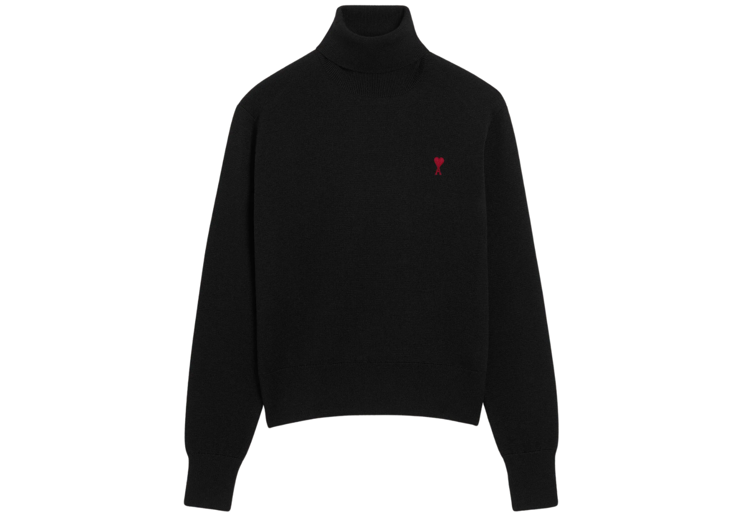 Ami De Coeur Turtle Neck Sweater Black Red