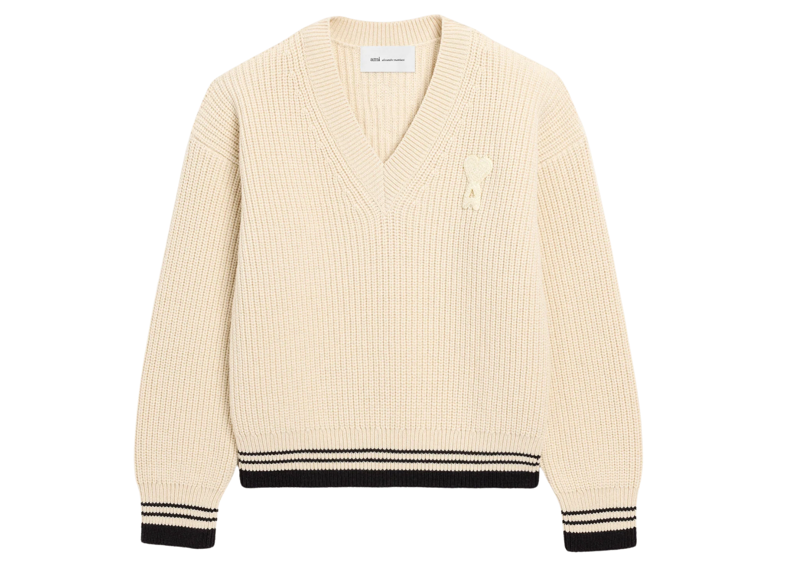 Ami De Coeur V-Neck Sweater White