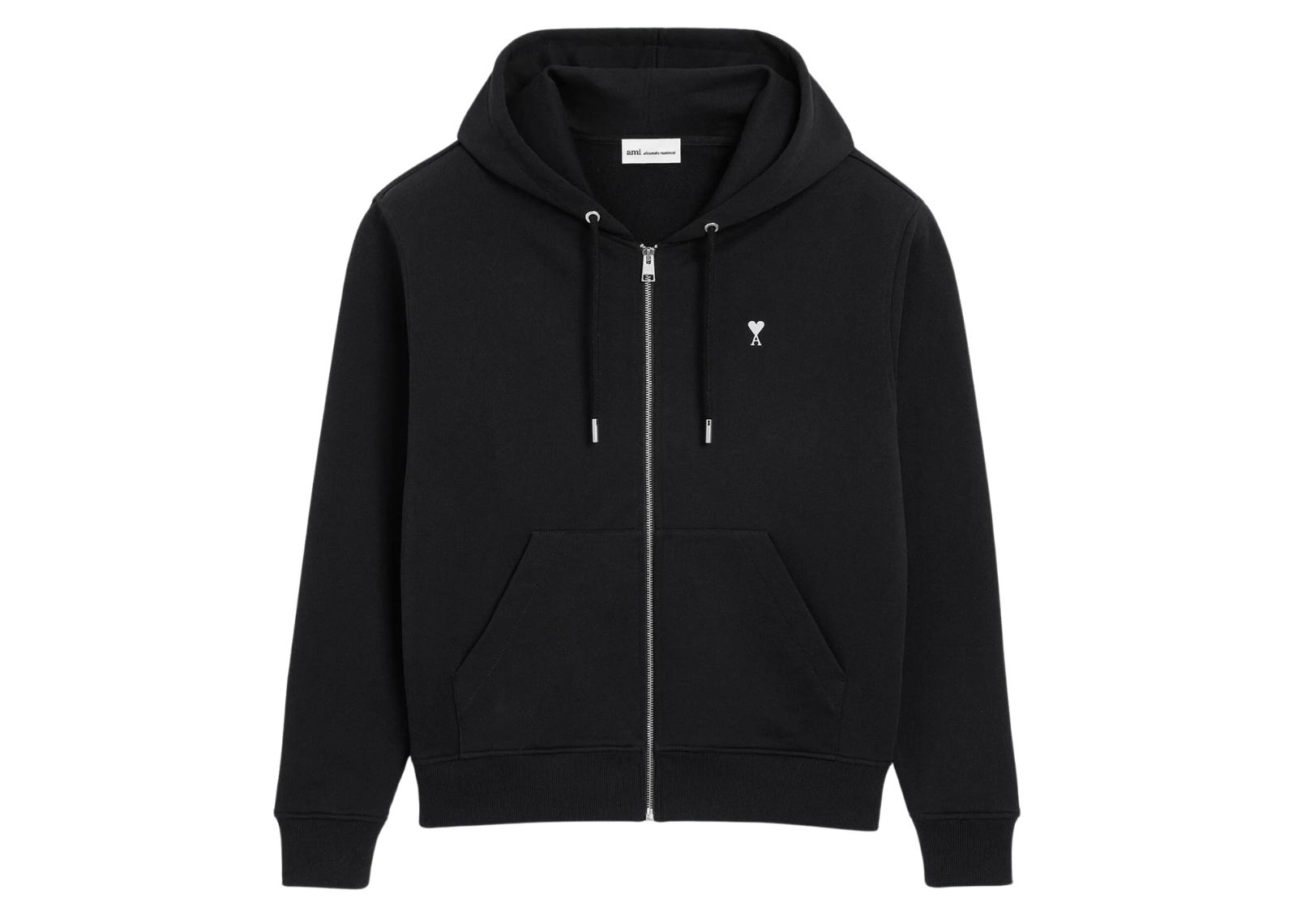Ami De Coeur Zipped Hoodie Black