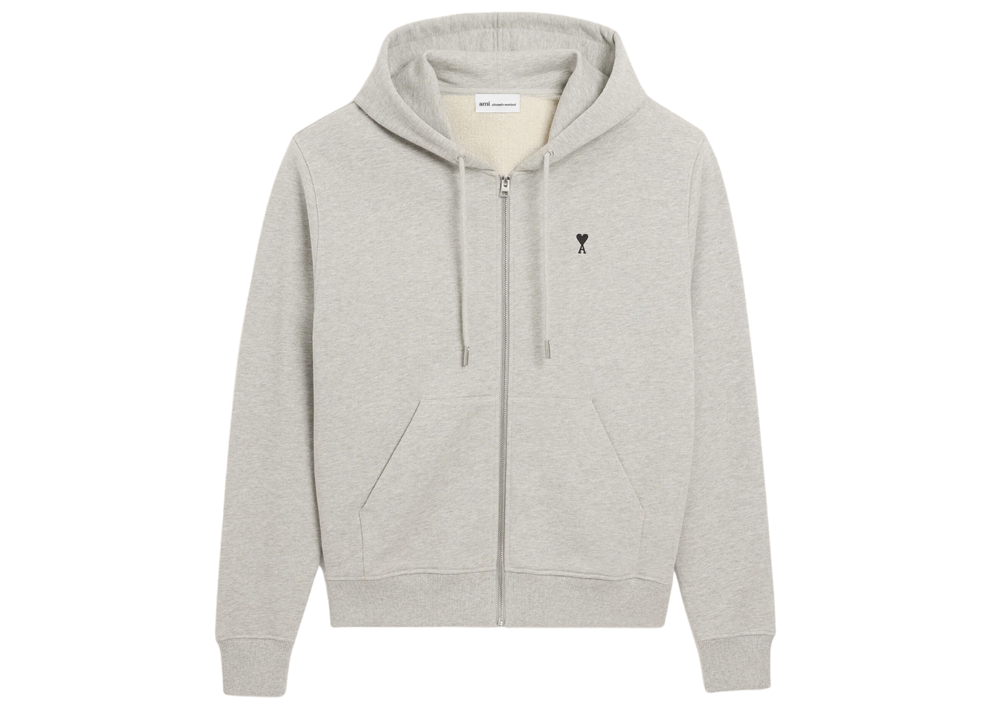 Ami De Coeur Zipped Hoodie Grey