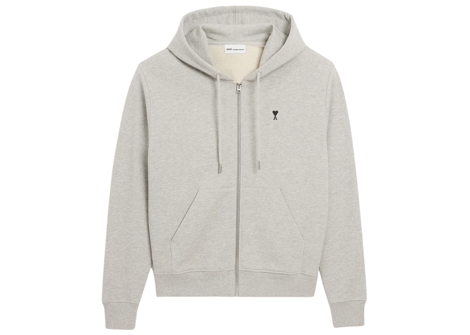 Ami De Coeur Zipped Hoodie Grey