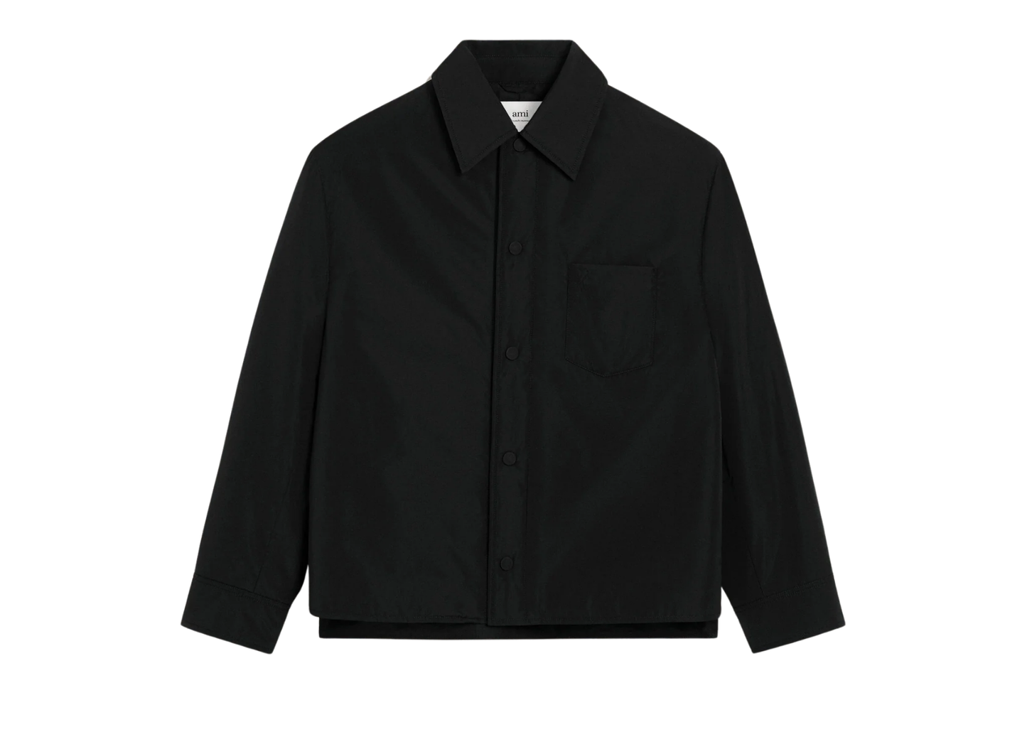 Black Taffetas Padded Ami De Coeur Overshirt