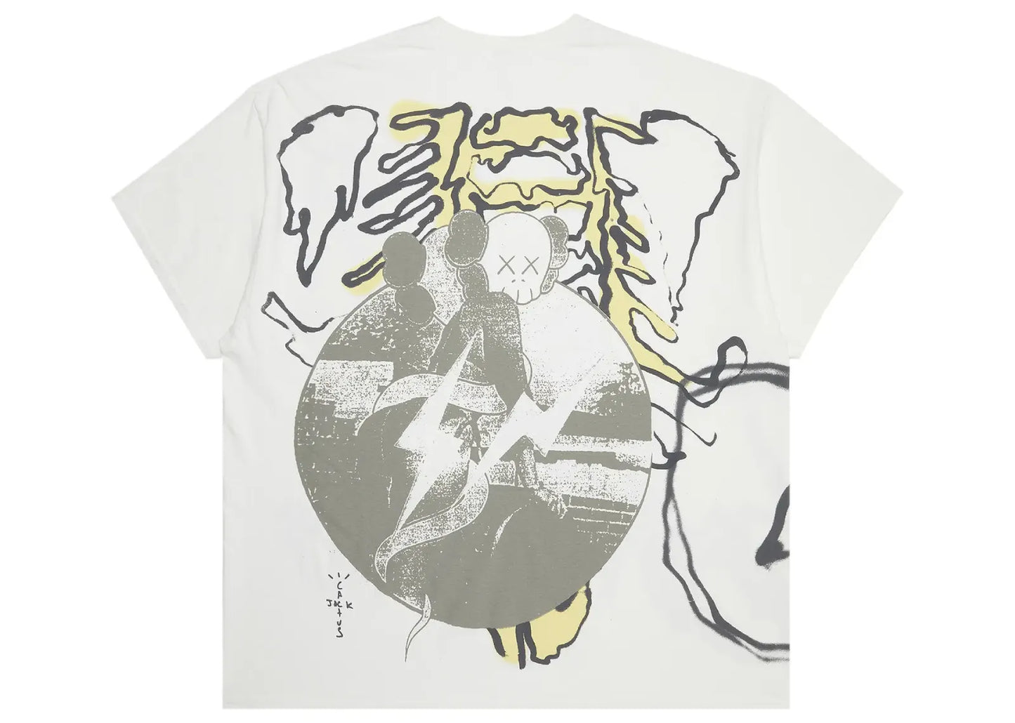 Cactus Jack by Travis Scott x KAWS For Fragment Tee Vintage Wash