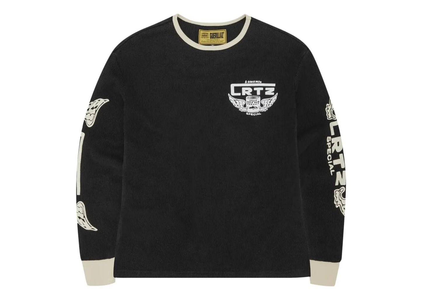 Gasolina Waffle Long-Sleeve Black