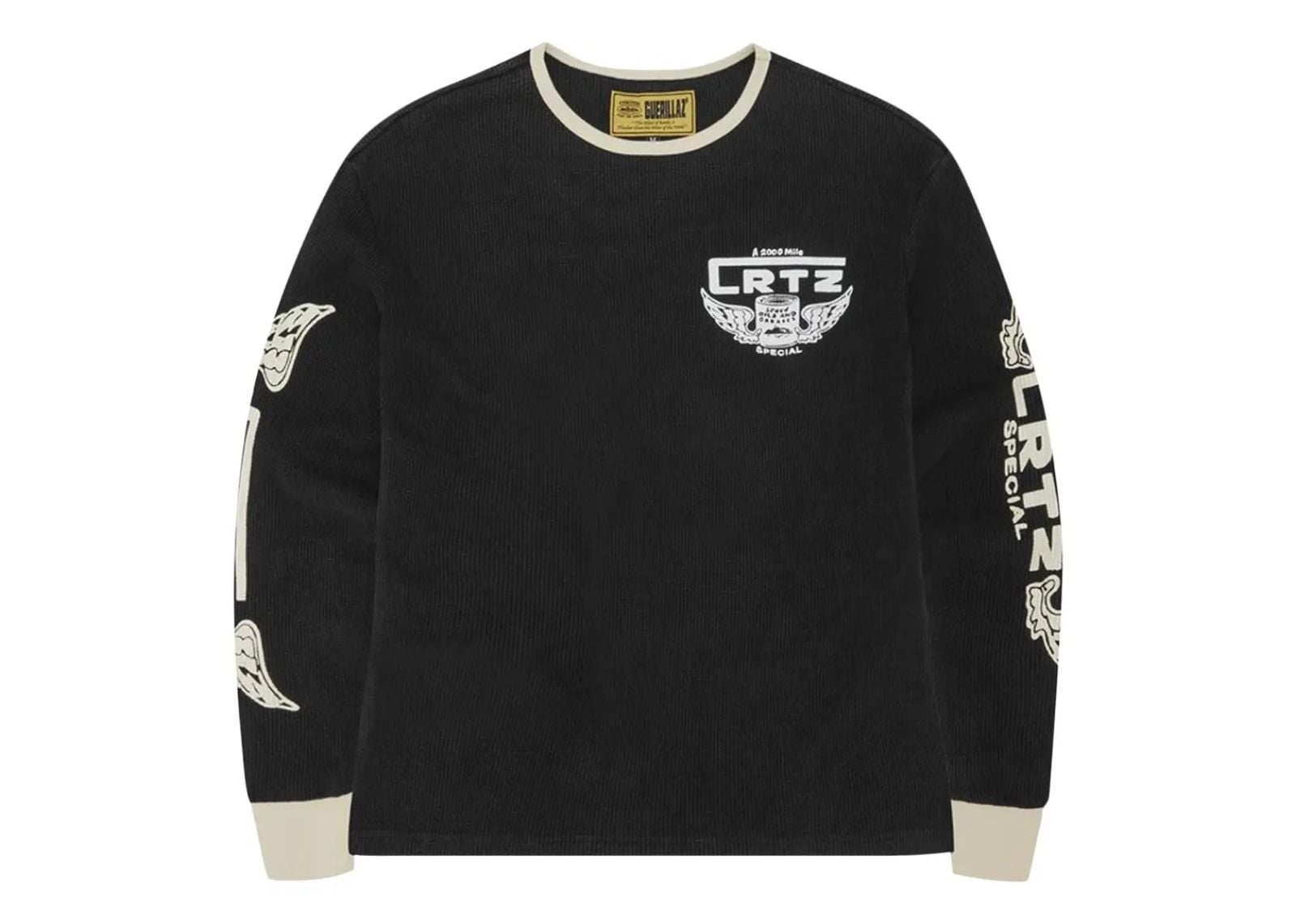Gasolina Waffle Long-Sleeve Black