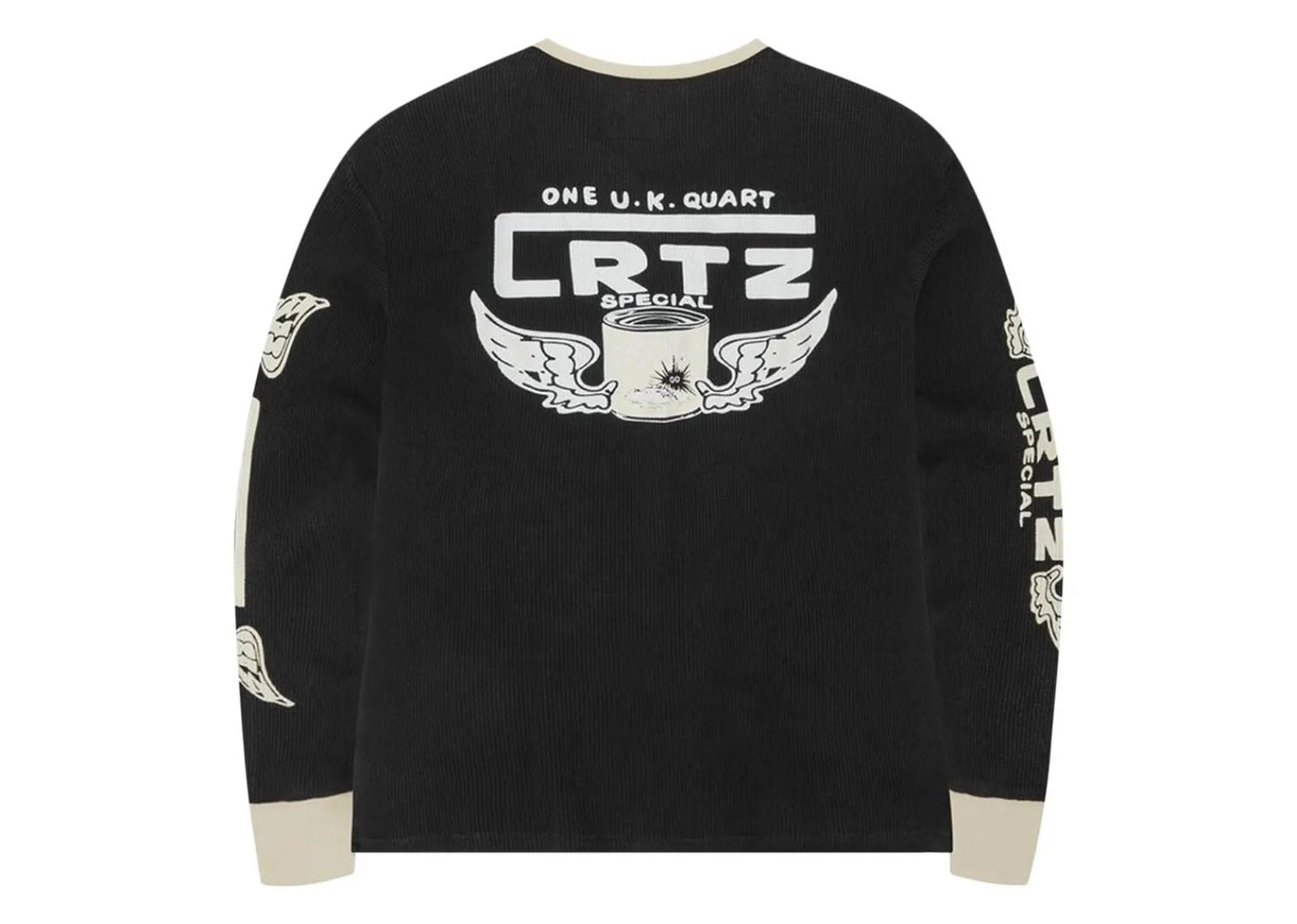 Gasolina Waffle Long-Sleeve Black