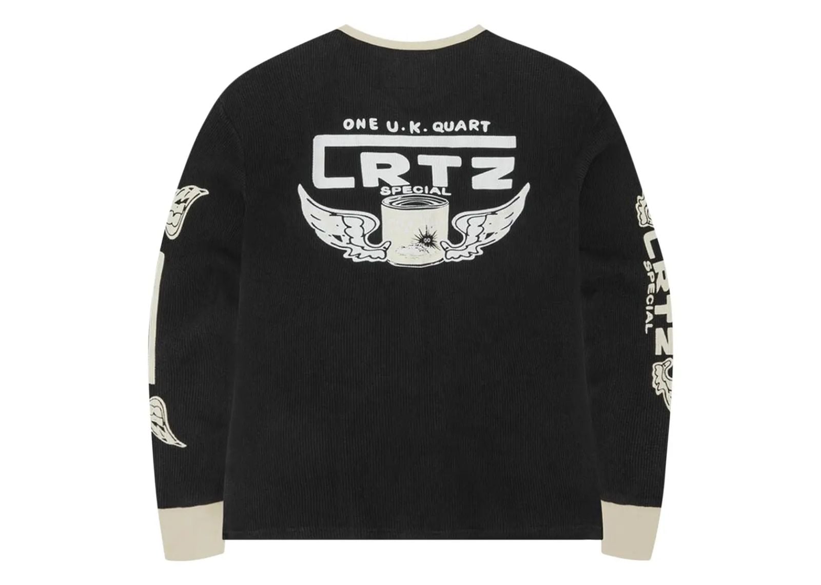 Gasolina Waffle Long-Sleeve Black