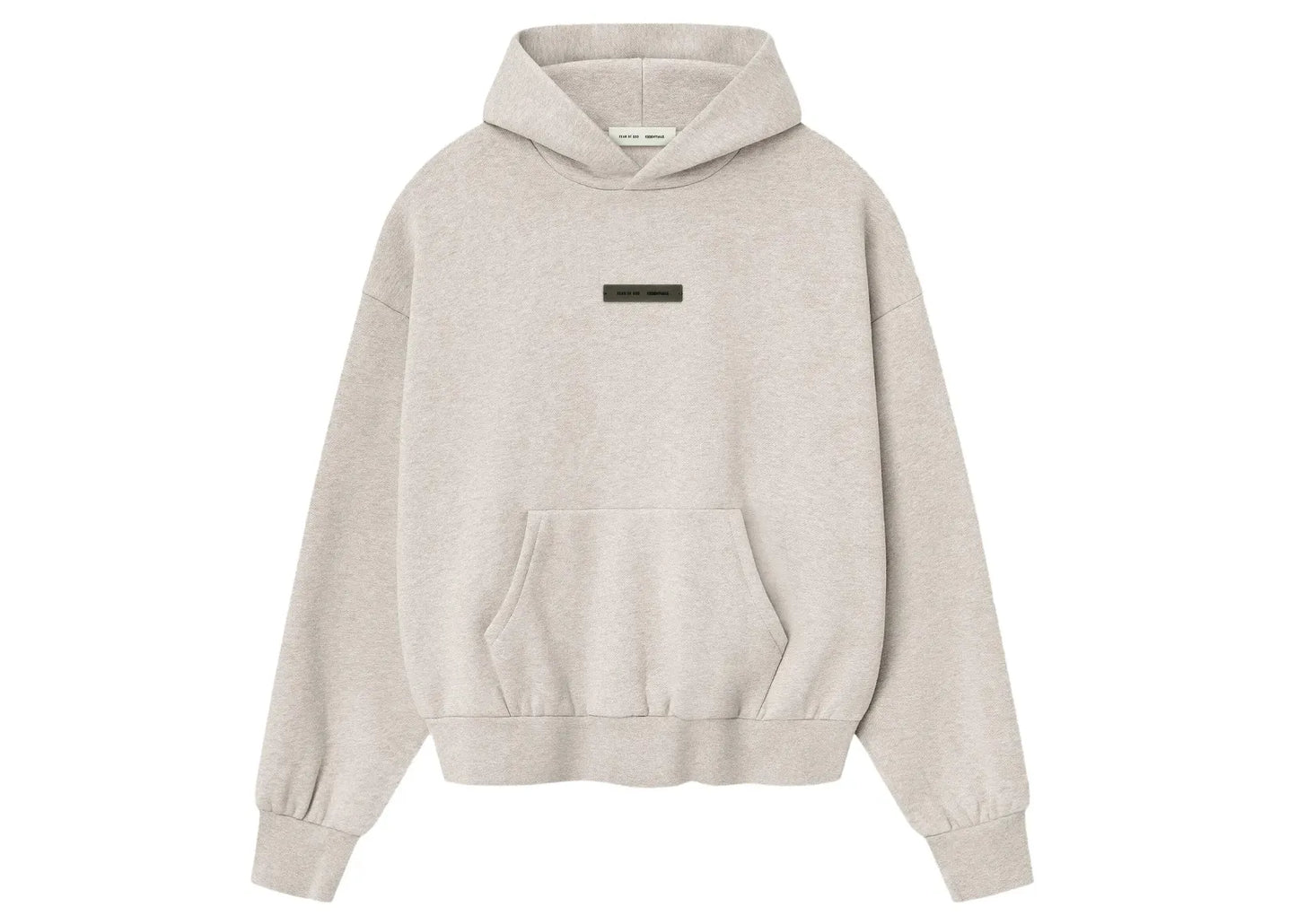 Essentials Arch Logo Hoodie Jet Black