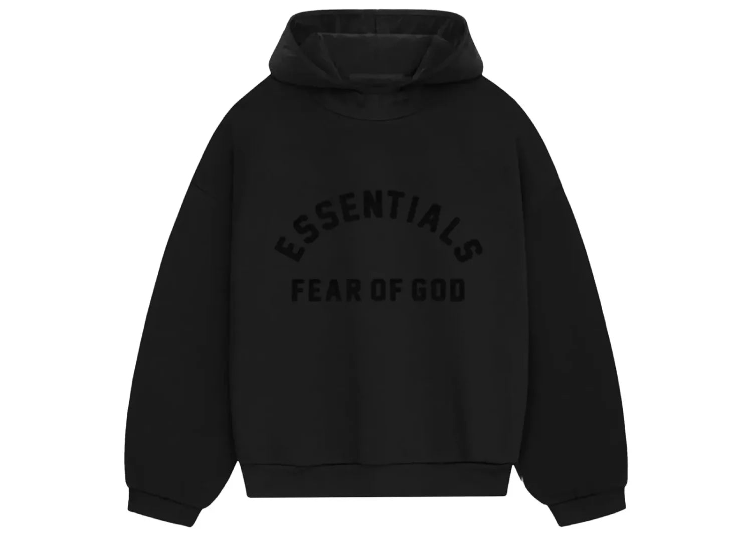 Essentials Nylon Fleece Hoodie Jet Black